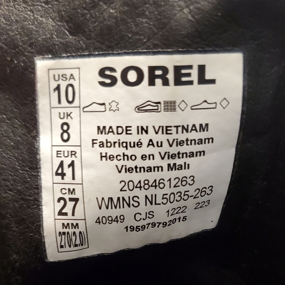 Sorel Women's Joan Now Camel Waterproof Leather Combat Boots Style WOMEN SIZE 10 - Picture 14 of 14